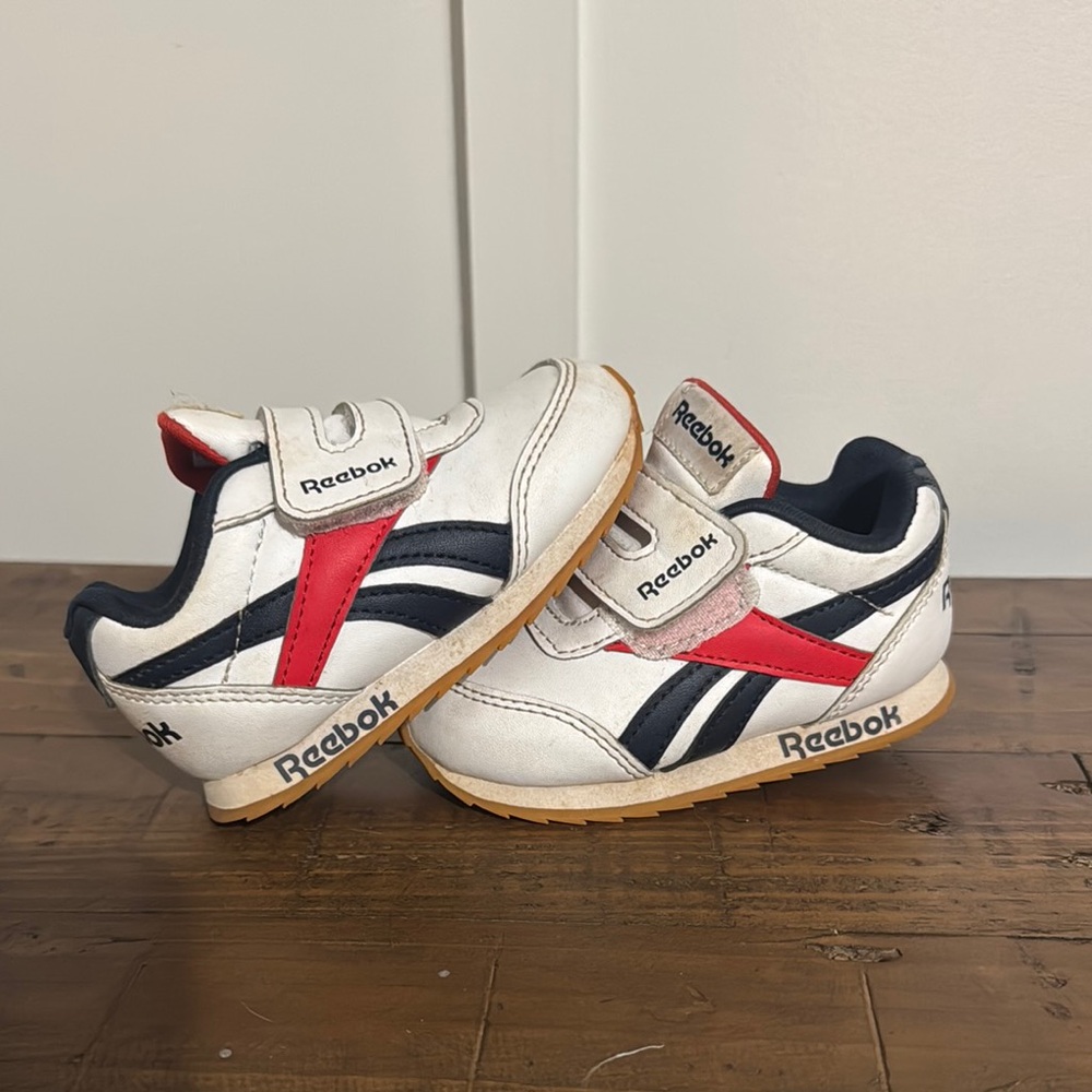 Reebok White and Red Retro Toddler Sneakers